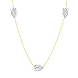 Sterling Silver Two Toned Gold Plated 5 Owl Shaped Necklace