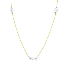 Load image into Gallery viewer, Sterling Silver Rhodum Gold And Rhodium Plated Fish Necklace