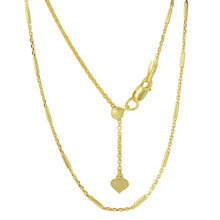 Load image into Gallery viewer, Sterling Silver Gold Plated Adjustable Bar Chain Necklace