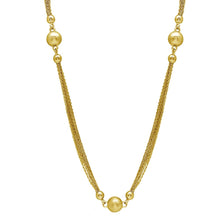 Load image into Gallery viewer, Sterling Silver Gold���������Plated Multi Strands Beaded Necklace