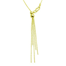 Load image into Gallery viewer, Sterling Silver Gold Plated Adjustable Lariat Necklace With Tassel End