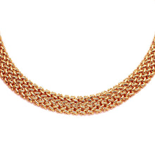 Load image into Gallery viewer, Sterling Silver Rose Gold Plated Braided Necklace