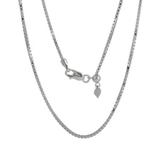 Load image into Gallery viewer, Sterling Silver Rhodium Plated Adjustable Box Slider Chain with Hanging Heart