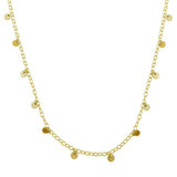 Sterling Silver Gold Plated Confetti Disc Necklace