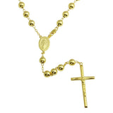 Sterling Silver Gold Plated Beaded Rosary