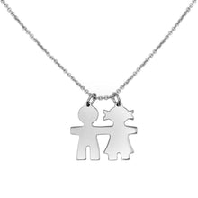 Load image into Gallery viewer, Sterling Silver Rhodium Plated Baby Boy And Girl Necklace