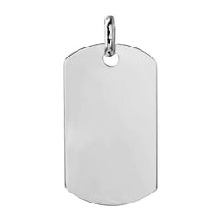 Sterling Silver Plain DogTag Pendant