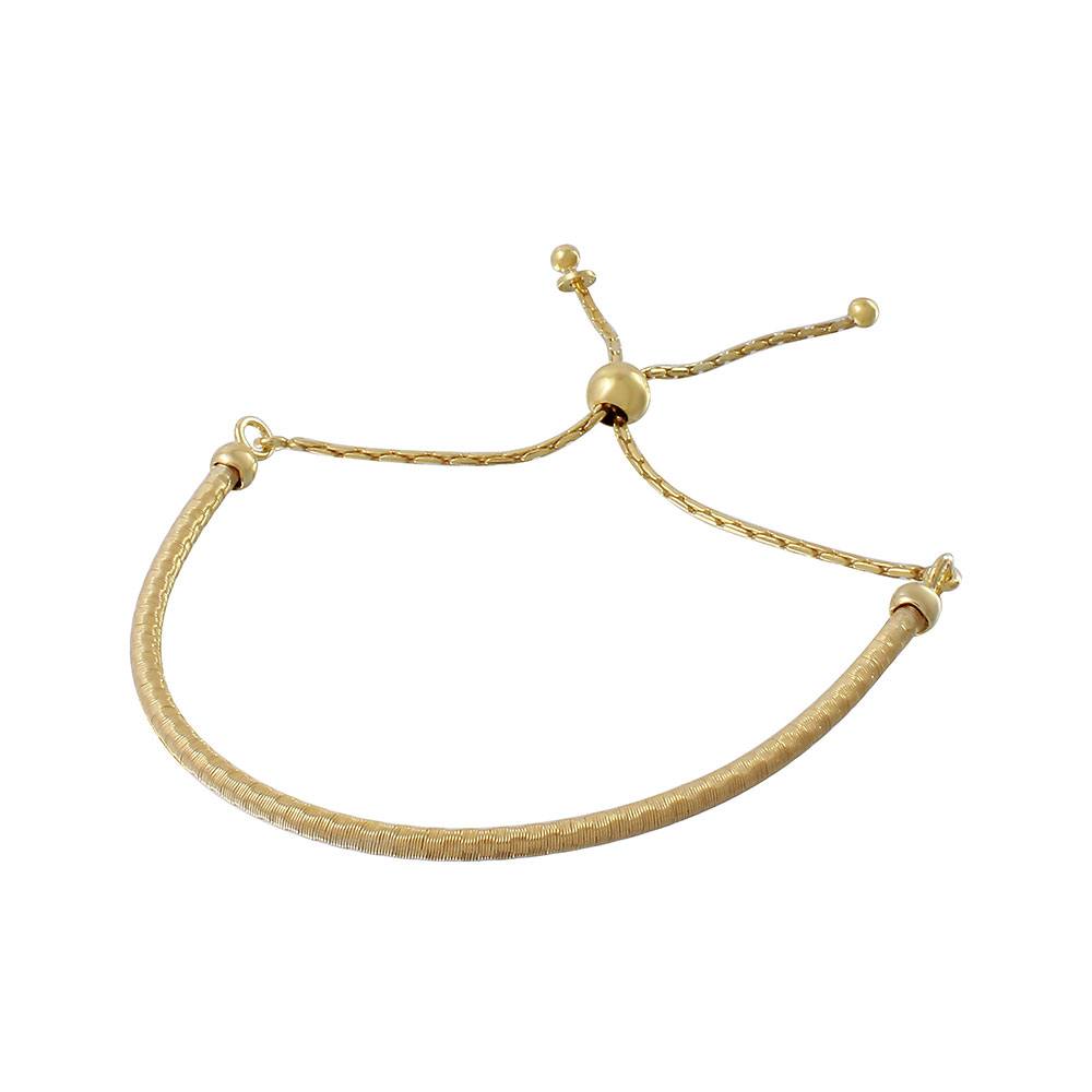 Sterling Silver Gold Plated Italian Lariat Bracelet