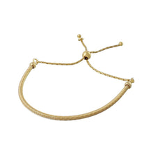 Load image into Gallery viewer, Sterling Silver Gold Plated Italian Lariat Bracelet