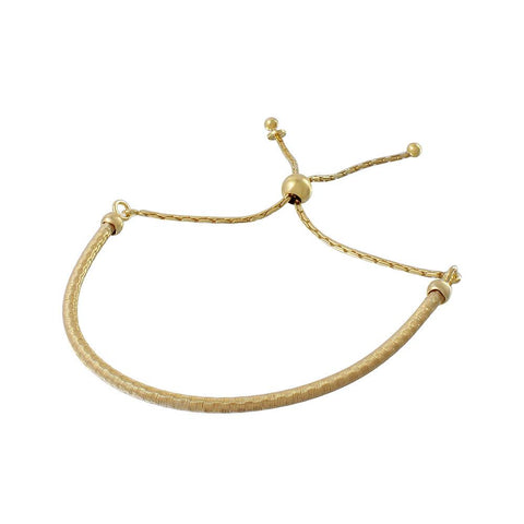 Sterling Silver Gold Plated Italian Lariat Bracelet