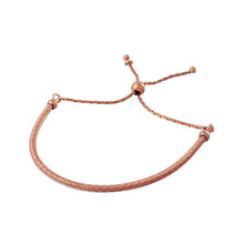 Load image into Gallery viewer, Sterling Silver Rose Gold Plated Italian Lariat Bracelet