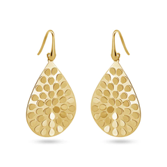 Sterling Silver Rhodium Plated Rose Gold Plated Pear Shape Earrings