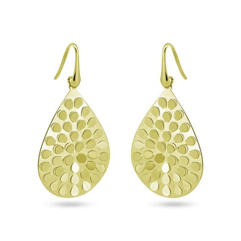 Sterling Silver Gold Plated Pear Shape Earrings