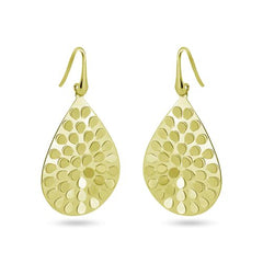 Sterling Silver Gold Plated Pear Shape Earrings