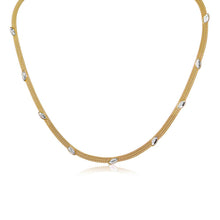 Load image into Gallery viewer, Sterling Silver Gold Plated Italian Necklace With Marquise Stone Crystals