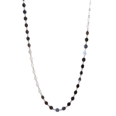 Sterling Silver Rhodium Plated Flat Circle Necklace