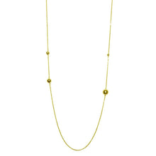 Load image into Gallery viewer, Sterling Silver Gold Plated Bead Necklace