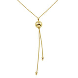 Sterling Silver Gold Plated Drop Bead Necklace