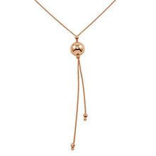 Load image into Gallery viewer, Sterling Silver Rose Gold Plated Drop Bead Necklace