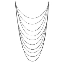 Load image into Gallery viewer, Sterling Silver Black Rhodium Plated Multiple Chain Necklace