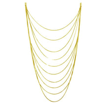 Load image into Gallery viewer, Sterling Silver Gold Plated Multiple Chain Necklace���������