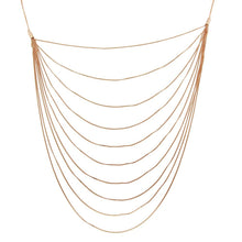 Load image into Gallery viewer, Sterling Silver Rose Gold Plated Multiple Chain Necklace