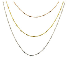 Load image into Gallery viewer, Sterling Silver Tricolor 3 Chain Necklace���������