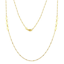 Load image into Gallery viewer, Sterling Silver Gold Plated Alternating Bead Crescent Moon Necklace