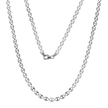 Load image into Gallery viewer, Sterling Silver Rhodium Plated Double Hole Link Necklace