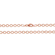 Load image into Gallery viewer, Sterling Silver Rose Gold Plated Link Chain Necklace