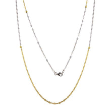 Load image into Gallery viewer, Sterling Silver Two Toned Rhodium And Gold Plated Chain Necklace