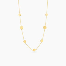 Load image into Gallery viewer, Sterling Silver Gold Plated Disc Chain Necklace