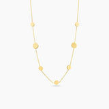 Sterling Silver Gold Plated Disc Chain Necklace