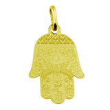Sterling Silver Gold Plated Small Hamsa Pendant