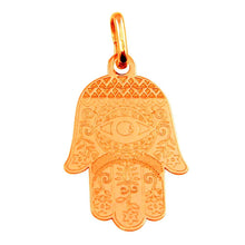 Load image into Gallery viewer, Sterling Silver Rose Gold Plated Small Hamsa Pendant