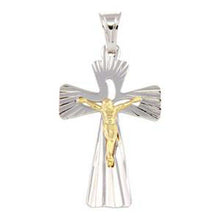 Load image into Gallery viewer, Sterling Silver Two Tone Large Jesus Cross Pendant
