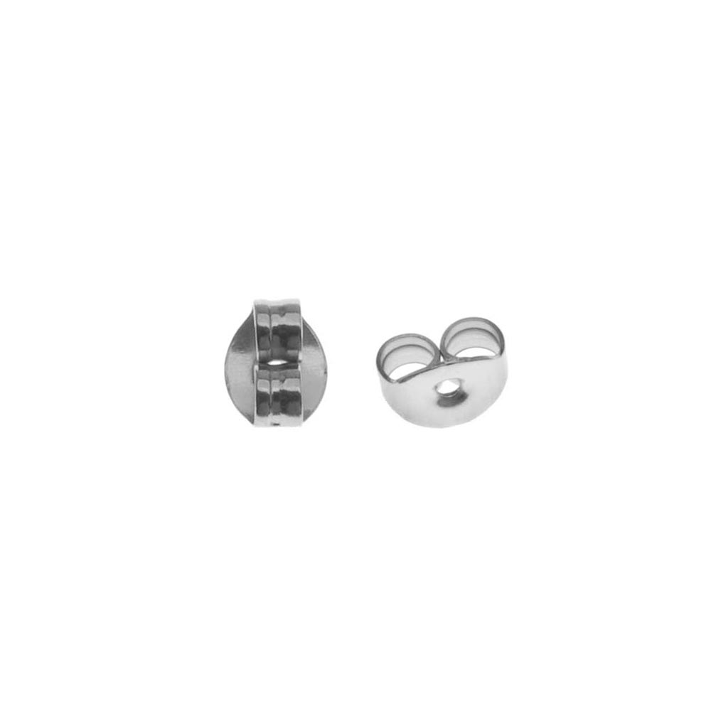 Sterling Silver High Polished Earring Backing 10 Pairs