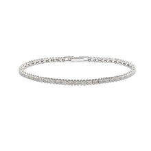 Load image into Gallery viewer, Sterling Silver Rhodium Plated Multiple Clear CZ Bracelet