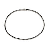 Sterling Silver Rhodium Plated Multiple Circle Black Tennis Micro Pave CZ Bracelet