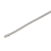 Load image into Gallery viewer, Sterling Silver Rhodium Plated Multiple Circle Clear Tennis Micro Pave CZ Bracelet