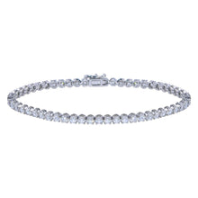 Load image into Gallery viewer, Sterling Silver Clear CZ Bubble Tennis Bracelet