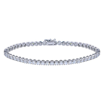 Sterling Silver Clear CZ Bubble Tennis Bracelet