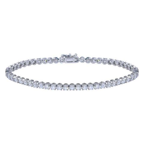 Sterling Silver Clear CZ Bubble Tennis Bracelet