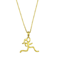 Load image into Gallery viewer, Sterling Silver Gold Plated Runner Necklace