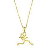 Sterling Silver Gold Plated Runner Necklace