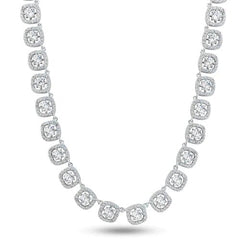 Sterling Silver Rhodium Plated CZ Butterfly Necklace