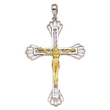 Sterling Silver Two-Toned Crucifix Pendant Pendant