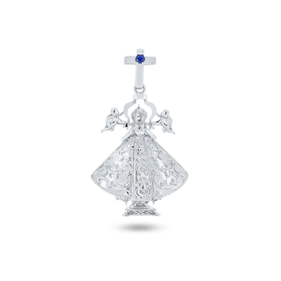 Sterling Silver Rhodium Plated VirgenDe San Juan De Los Lagos Pendant