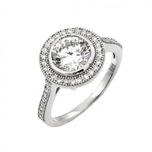 Load image into Gallery viewer, Sterling Silver Rhodium Plated Micro Pave CZ Ring