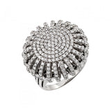 Sterling Silver Rhodium Plated Micro Pave CZ Ring